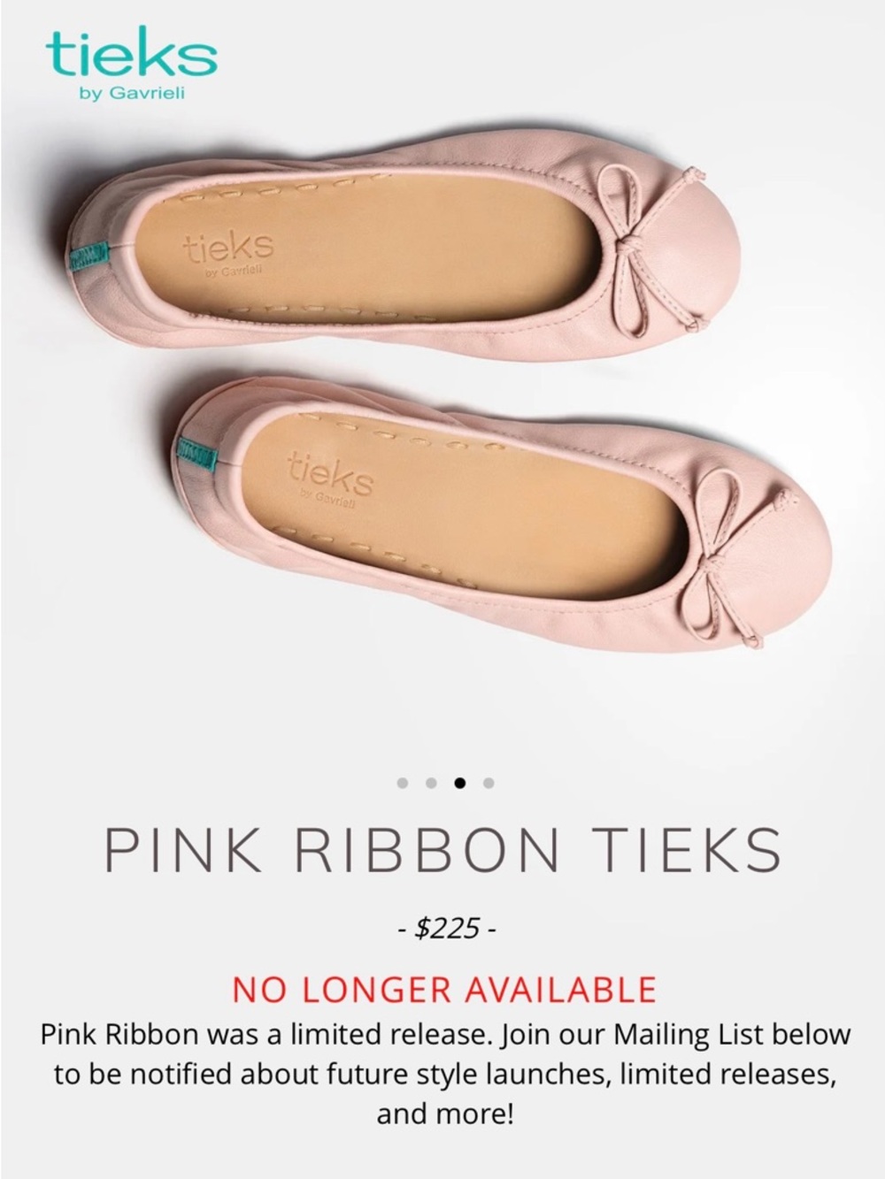 Tieks Pink Leather Ballet Flats with Bow